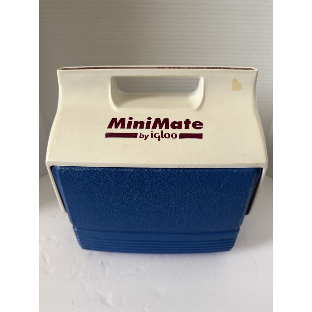 Vintage Cooler Mini Mate By Igloo 1990's Made In USA Retro Purple Blue MiniMate‎